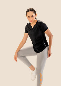 V Neck Active Tee - Black - 7