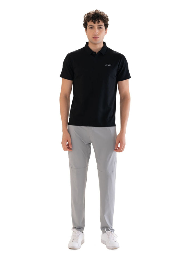 Men Premium Performance Polo Black - 1