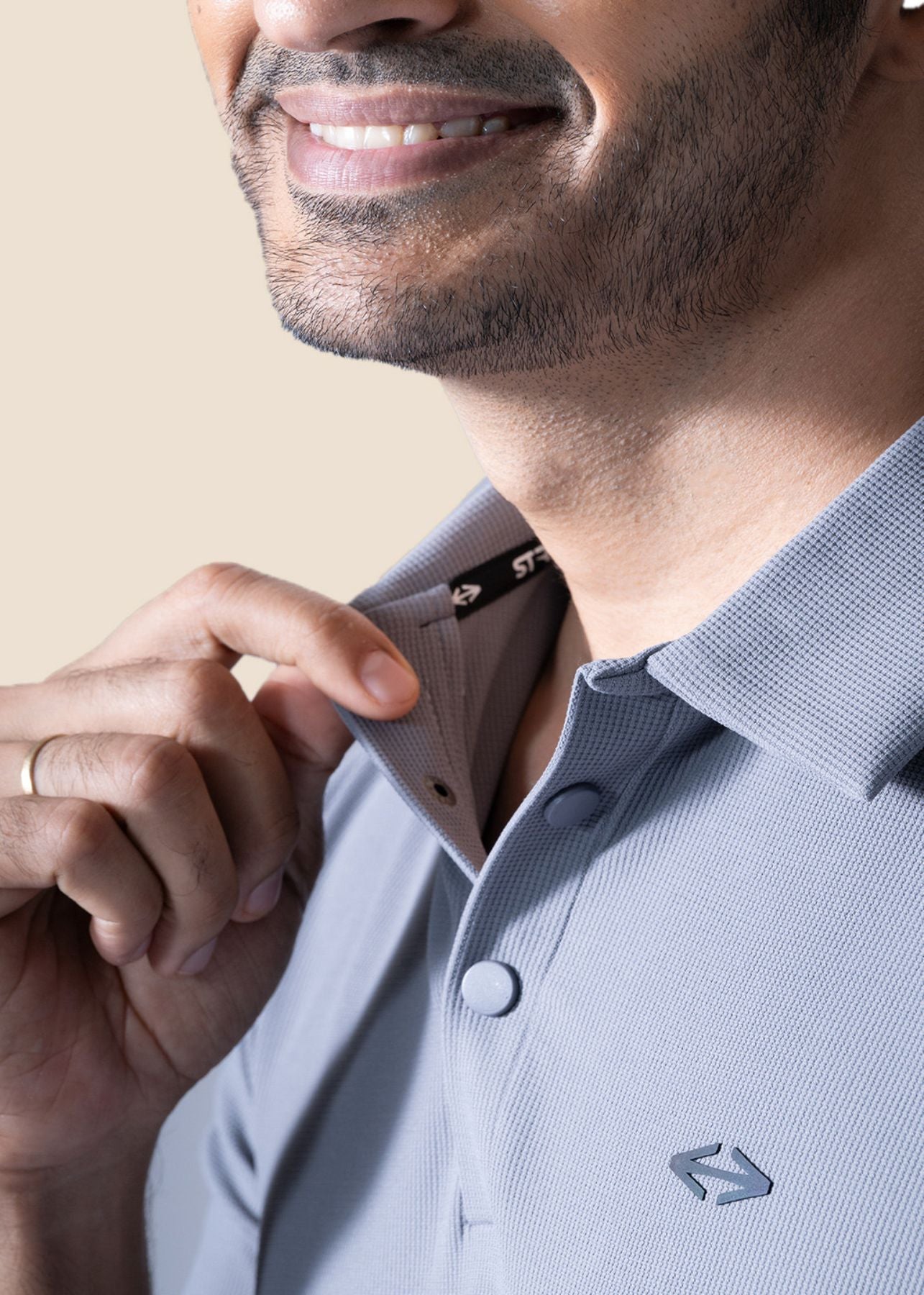 Men Active Polo Tshirt - Grey - 7