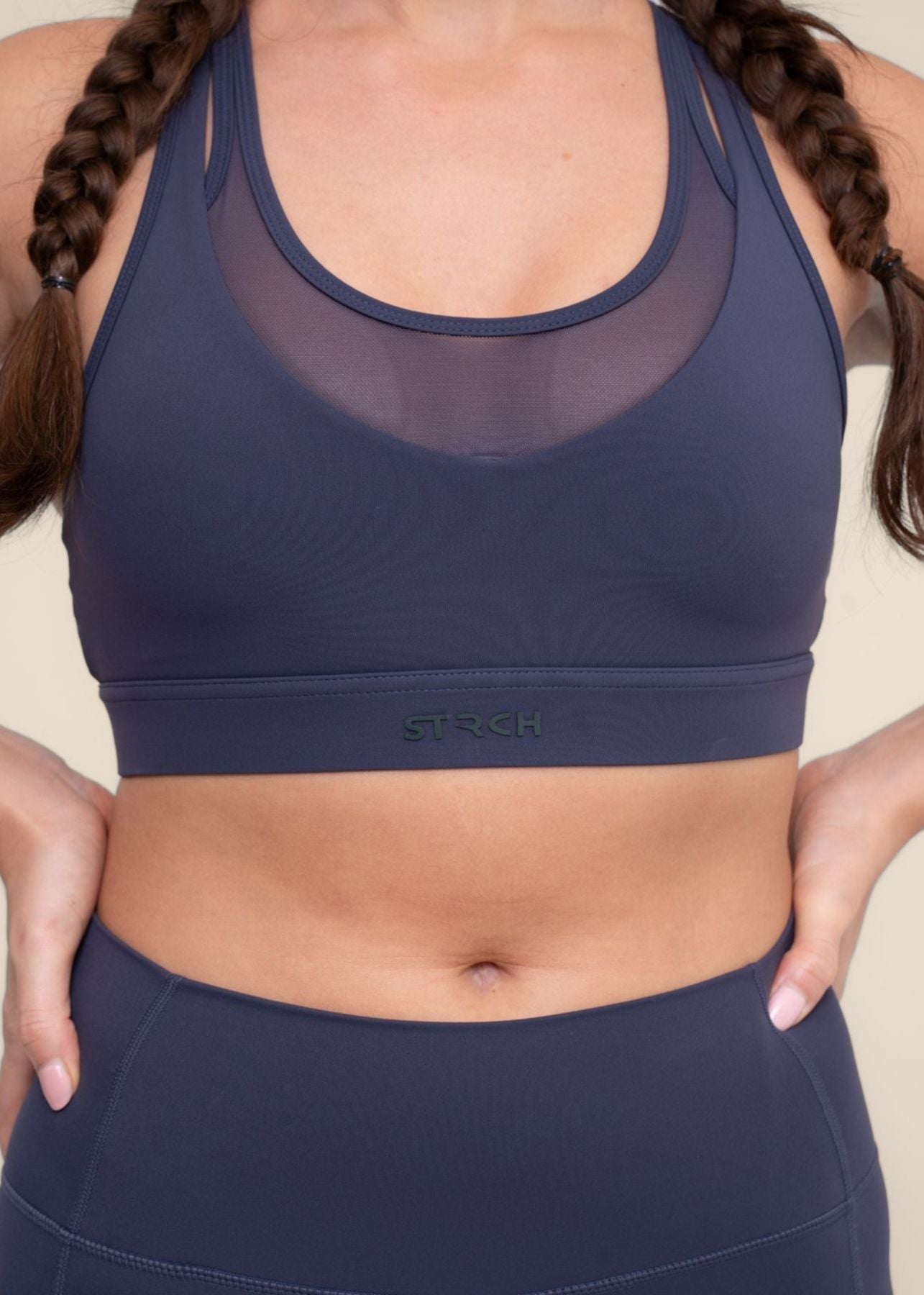 High Impact Breath-easy Sports bra - Dusty Blue - 5