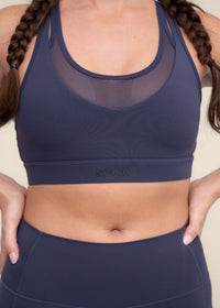 High Impact Breath-easy Sports bra - Dusty Blue - 5