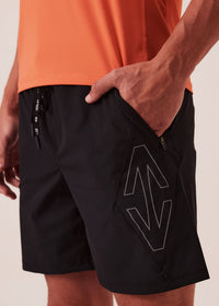 Men Regular Fit Gym Shorts - Black - 7