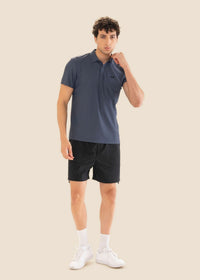 Men Structured Polo Dark Blue - 7