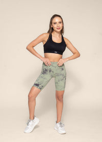 Women Tie Dye Tights - Green - 6