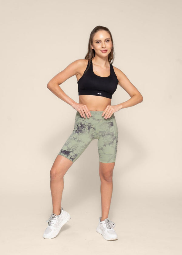 Women Tie Dye Tights - Green - 6