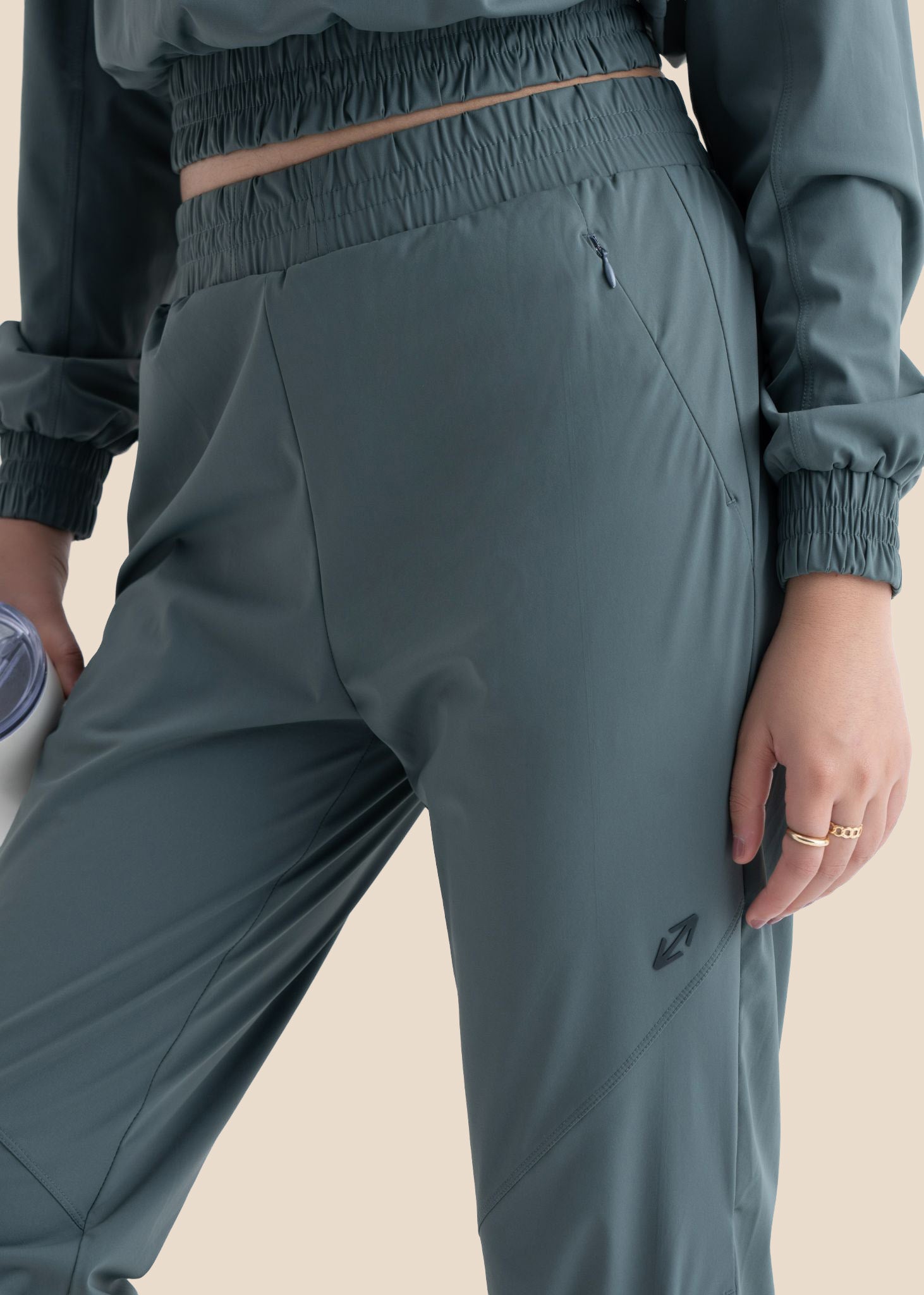 Play Core Snap Botton Track Pants - Balsam Green - 2