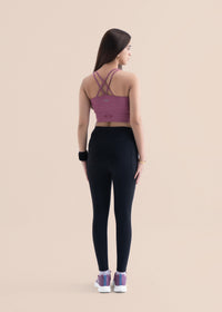 Seamless open Back Sports Bra - Hawthorn Rose - 3