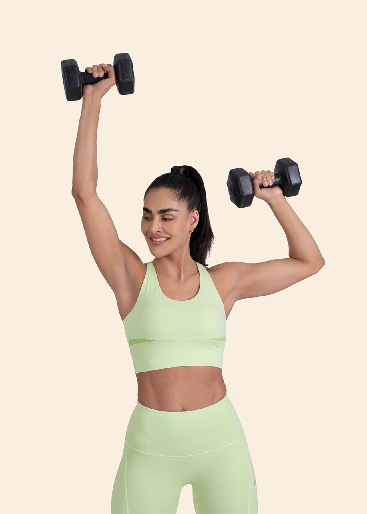 High Support Cross back sports bra - Mint Green