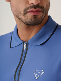 Men Superman high Performance Tee - CoastalBlue