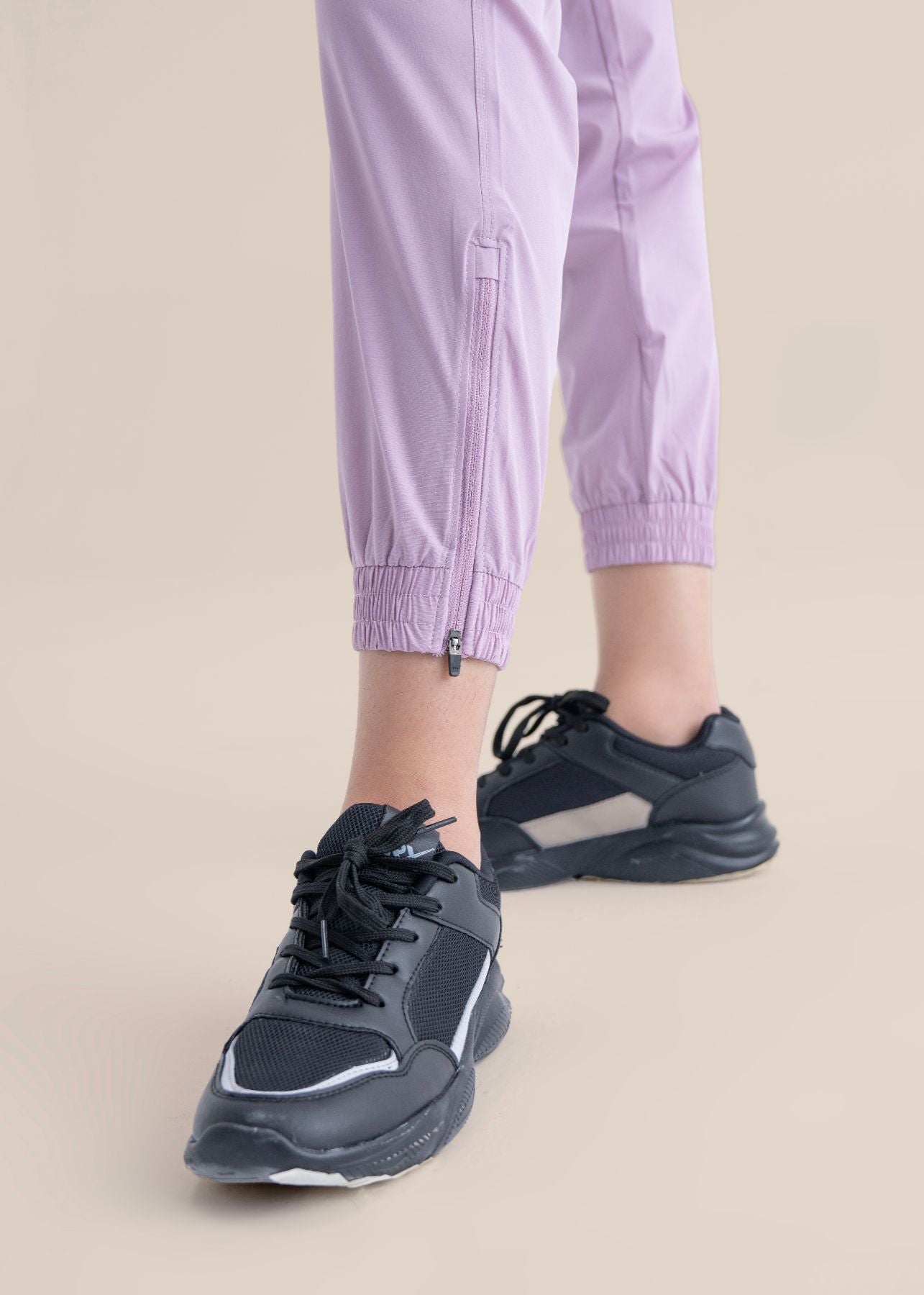 Women Zipper Pocket Pants - Lavender - 7