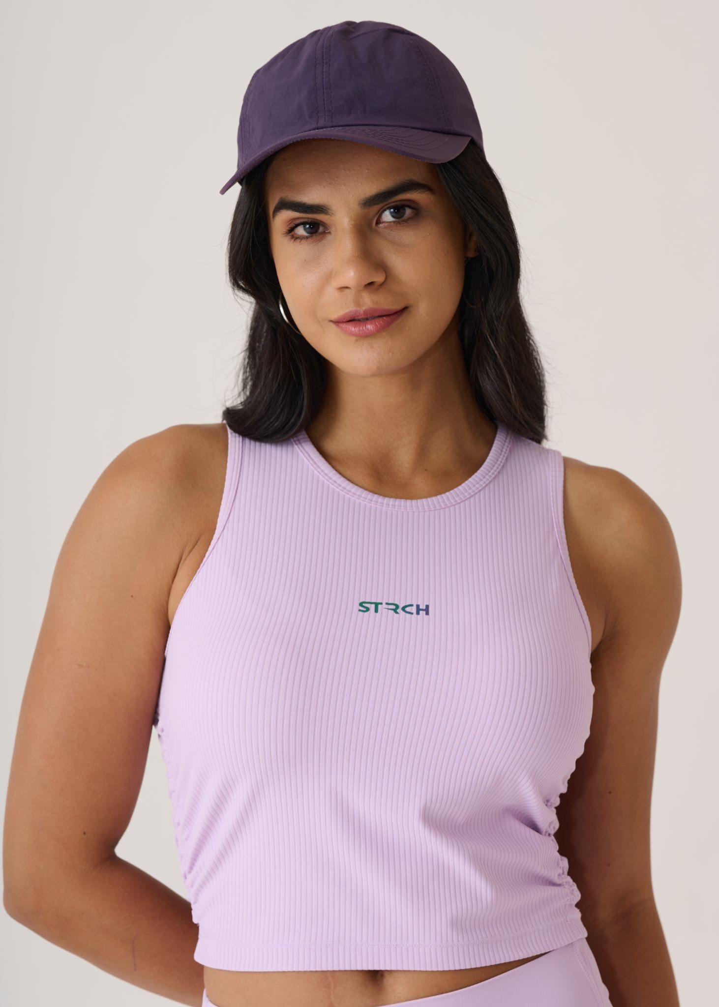 PlayCore Ribbed Tank-Mauve