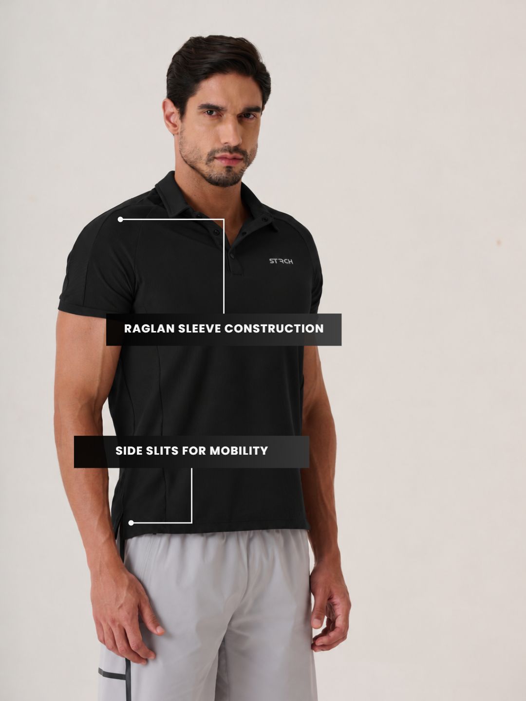 Play core Active Polo tee - JetBlack