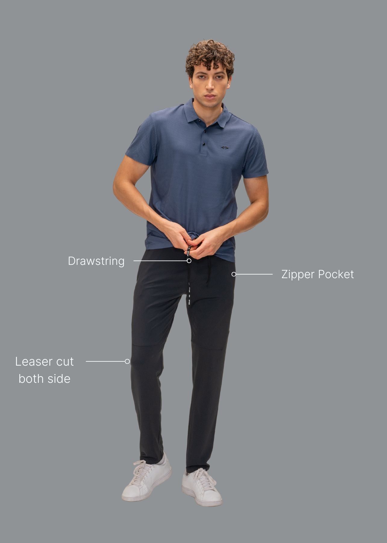 Men Training Track Pants Black - 2