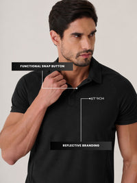 Play core Active Polo tee - JetBlack