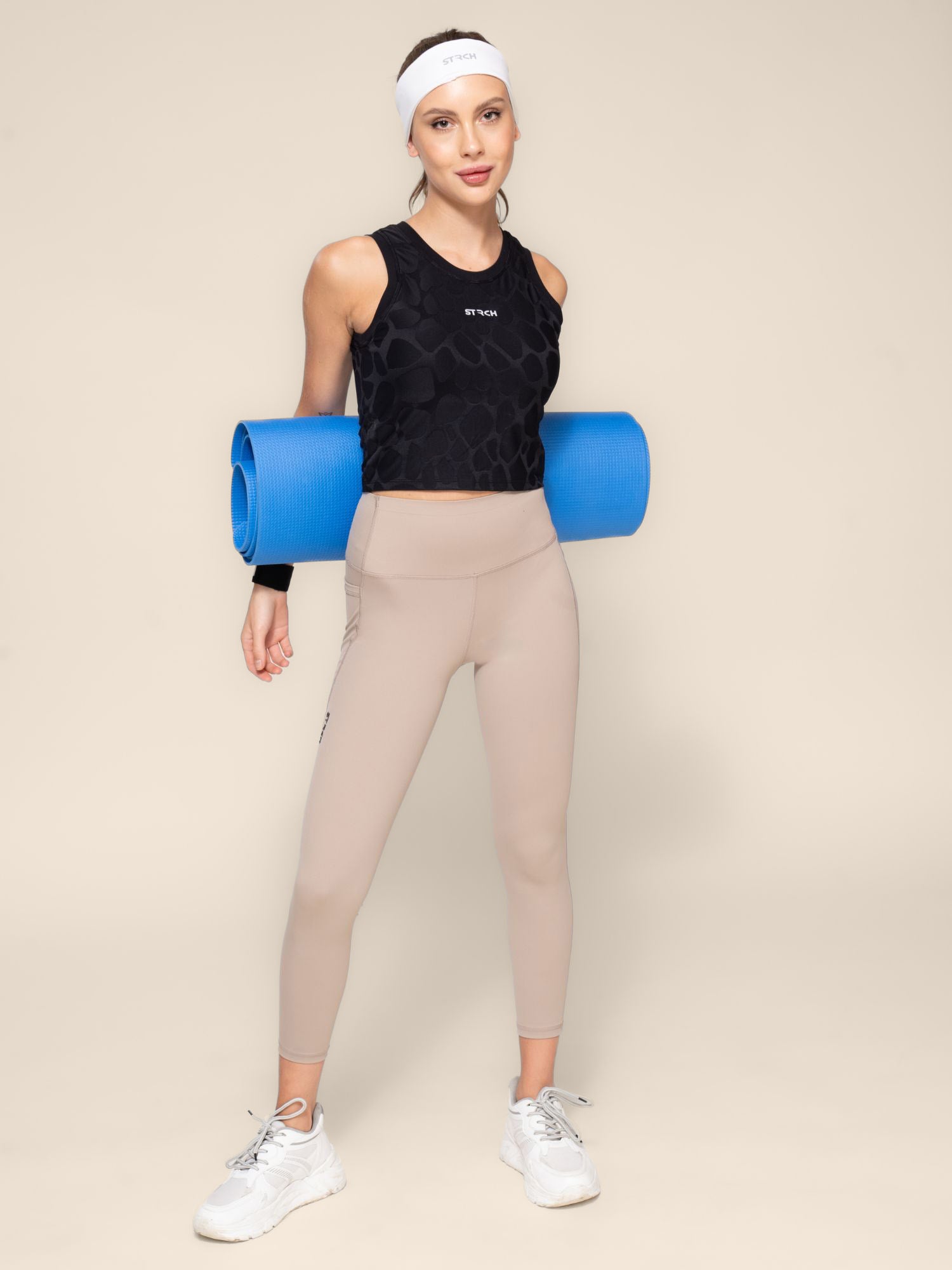 StrchFlex Ankle length leggings - Beige - 2