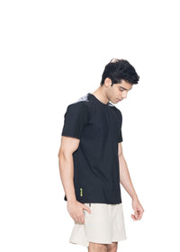 Men Mesh Panel Activewear Tee Black - 4