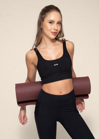Medium Impact high coverage bra tank - Black - 1