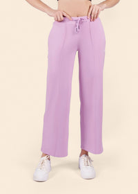 Women High Waist Flare Pants - Lavender - 1