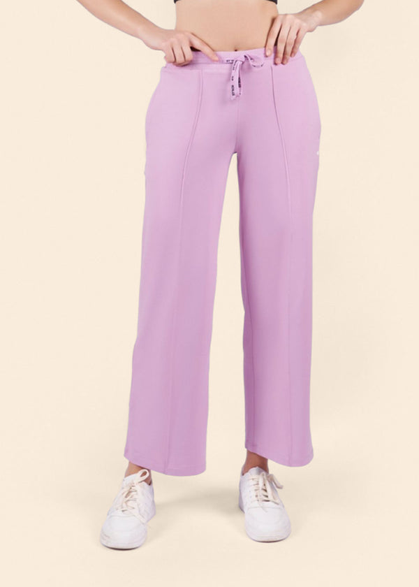 Women High Waist Flare Pants - Lavender - 1