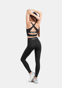 High Support Cross back sports bra - Black - 5