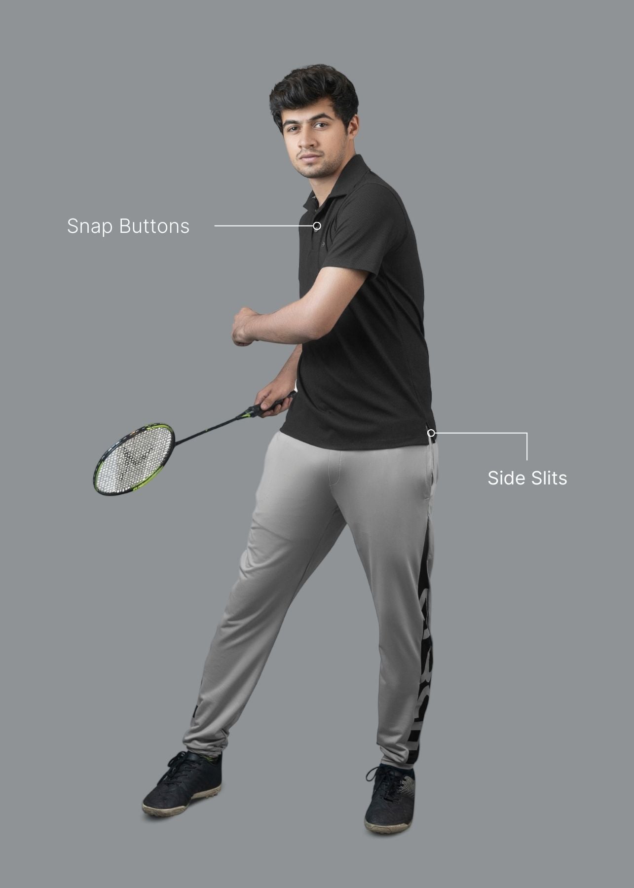 Men Active Polo Tshirt Black - 2