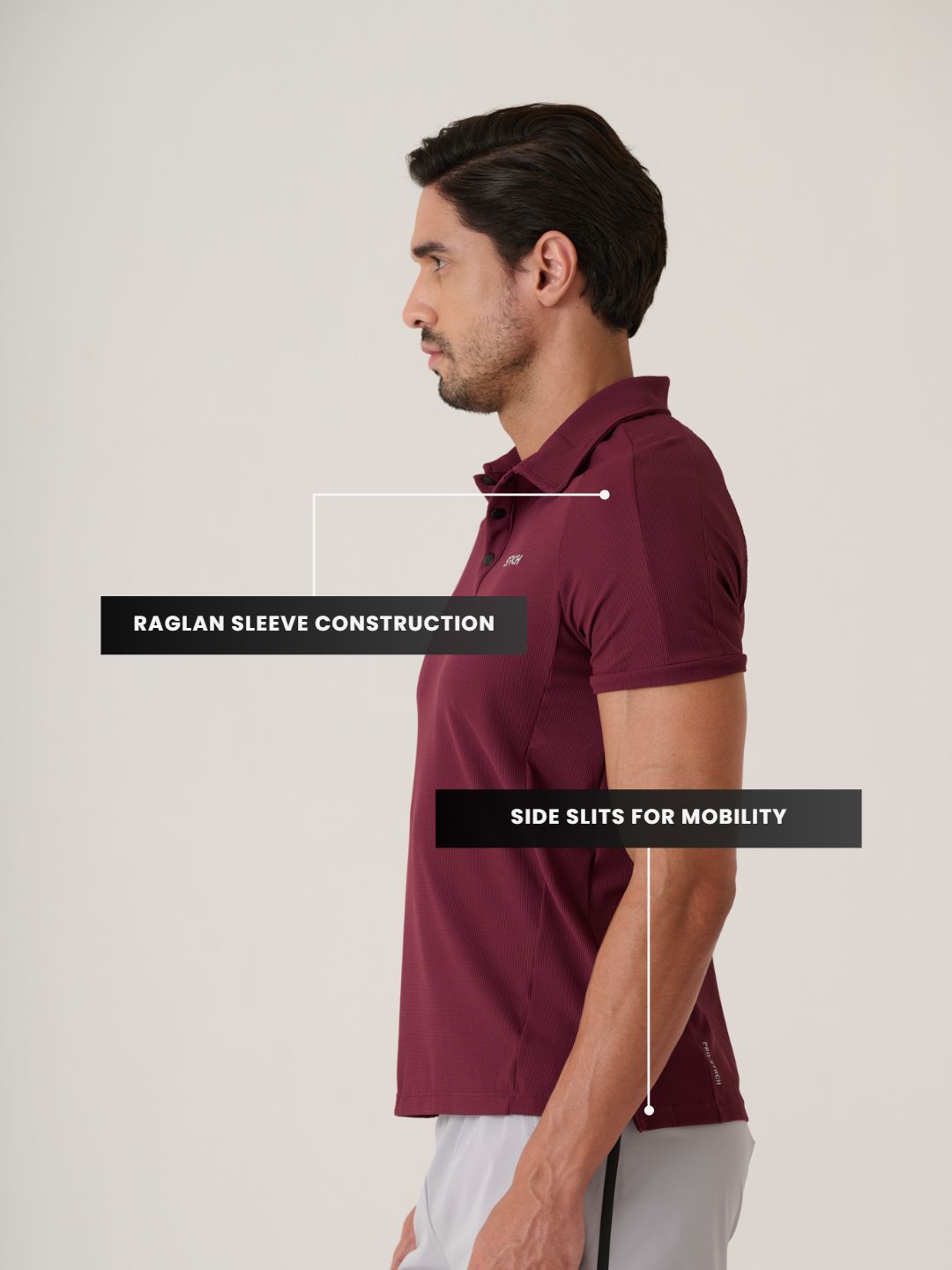 Play core Active Polo tee - MulberryWine