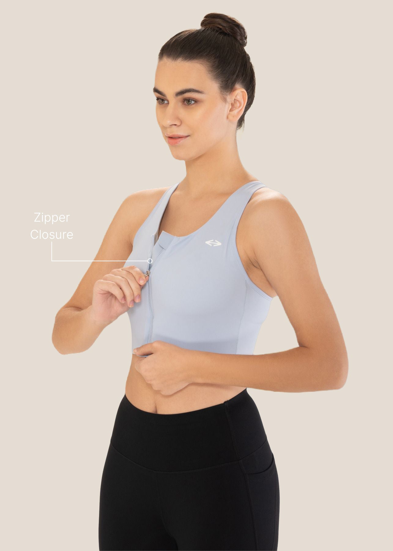 High Impact Sports Bra - Sky Blue