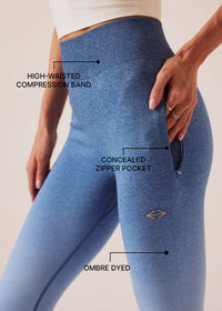 STRCHFlex High Performance Ombre Leggings - Cornet Blue - 3