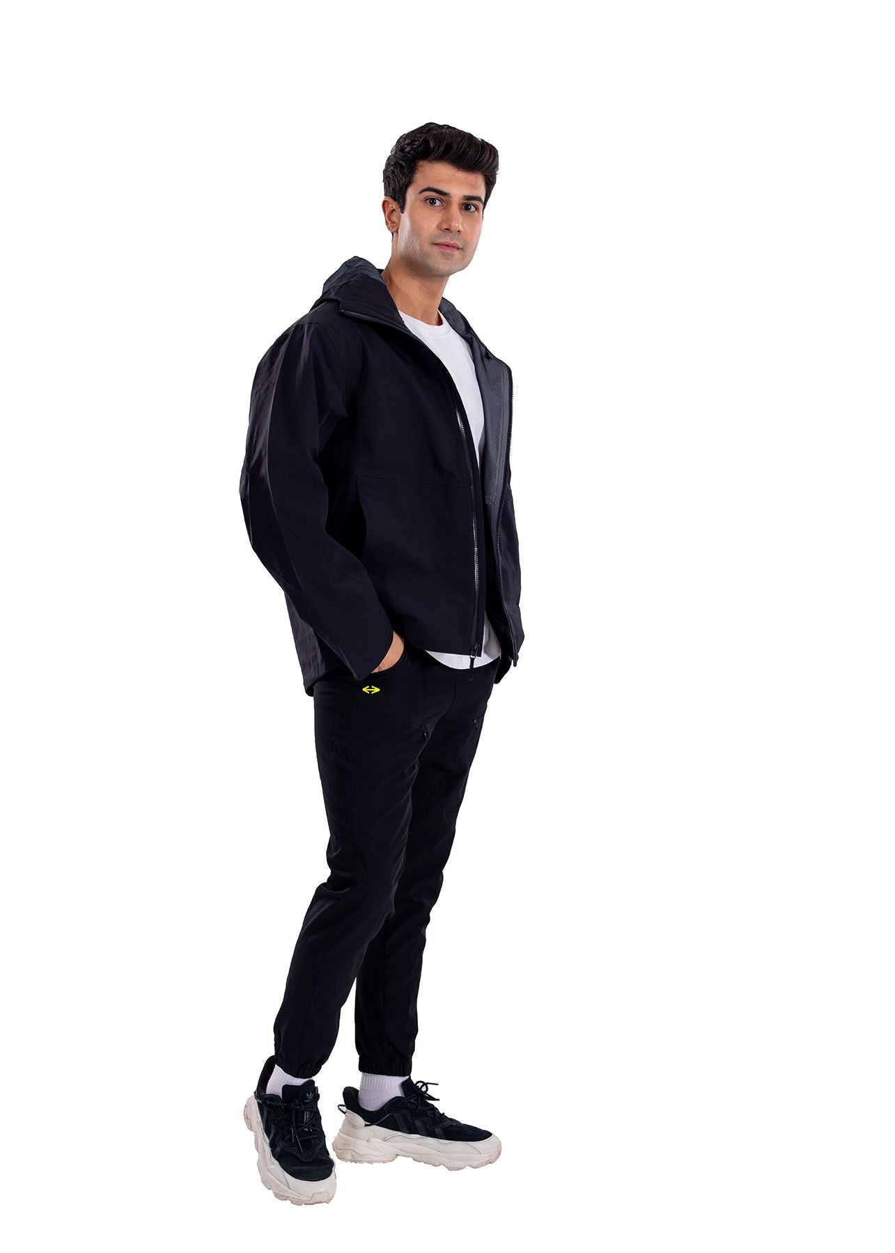Men Full Zip Active Jacket Black - 5