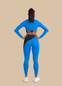 StrchFlex Sculpted Training Crop Top - Blue - 7