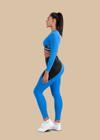 StrchFlex Sculpted Training Crop Top - Blue - 4