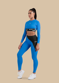 StrchFlex Sculpted Training Crop Top - Blue - 6
