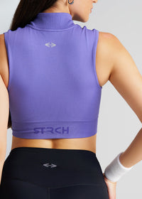 Women Seamless Zip Bra - Electric Violet - 3