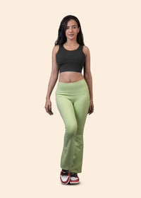 StrchFlex High rise Flare Leggings - Mint Green - 2