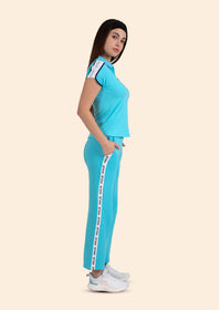 Women Dual Pocket Track Pants - Cyan Blue - 5