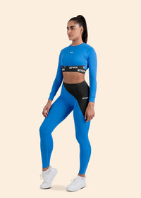 Women Lightweight Leggings - Azure Blue - 4