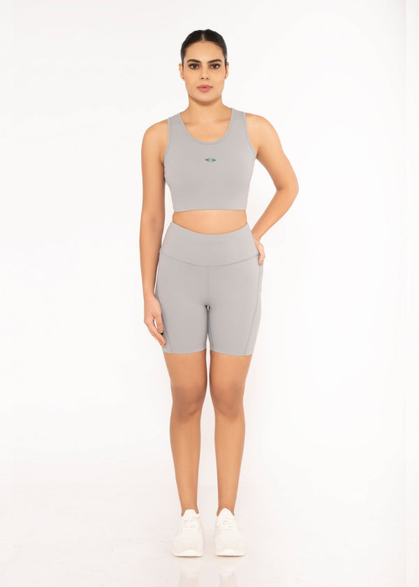 Women Multi Pocket Tights - Grey - 2