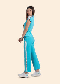 Women Dual Pocket Track Pants - Cyan Blue - 4
