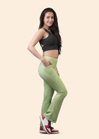 StrchFlex High rise Flare Leggings - Mint Green - 5