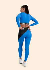 Women Lightweight Leggings - Azure Blue - 2