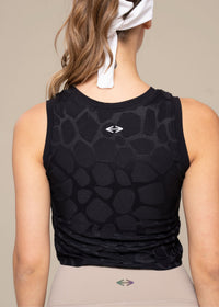 Embossed padded Tank top - Black - 7