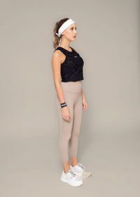 Embossed padded Tank top - Black - 6