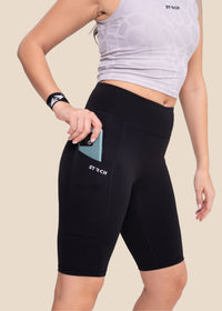 Women Dual Pocket Sports Shorts - Black - 6