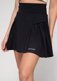 Women Pleated Skirt - Black - 1