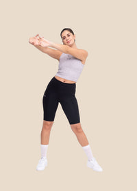 Women Dual Pocket Sports Shorts - Black - 2