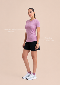 Seamless workout Regular Tee - Rose