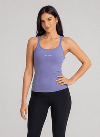 StrchFlex padded Tank top - Dusty Blue