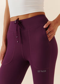 Women Gym Flare Pants - Maroon - 7