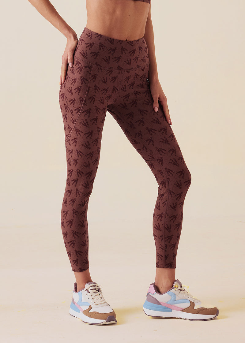Women Comfort Fit Leggings - Raisin Brown