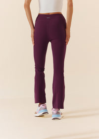 Women Gym Flare Pants - Maroon - 6
